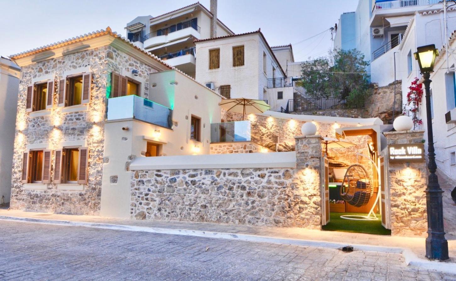 Villasonboard Rock Villa 3 Bed, 3 Bath, Jacuzzi, Seaside Ermioni Eksteriør billede